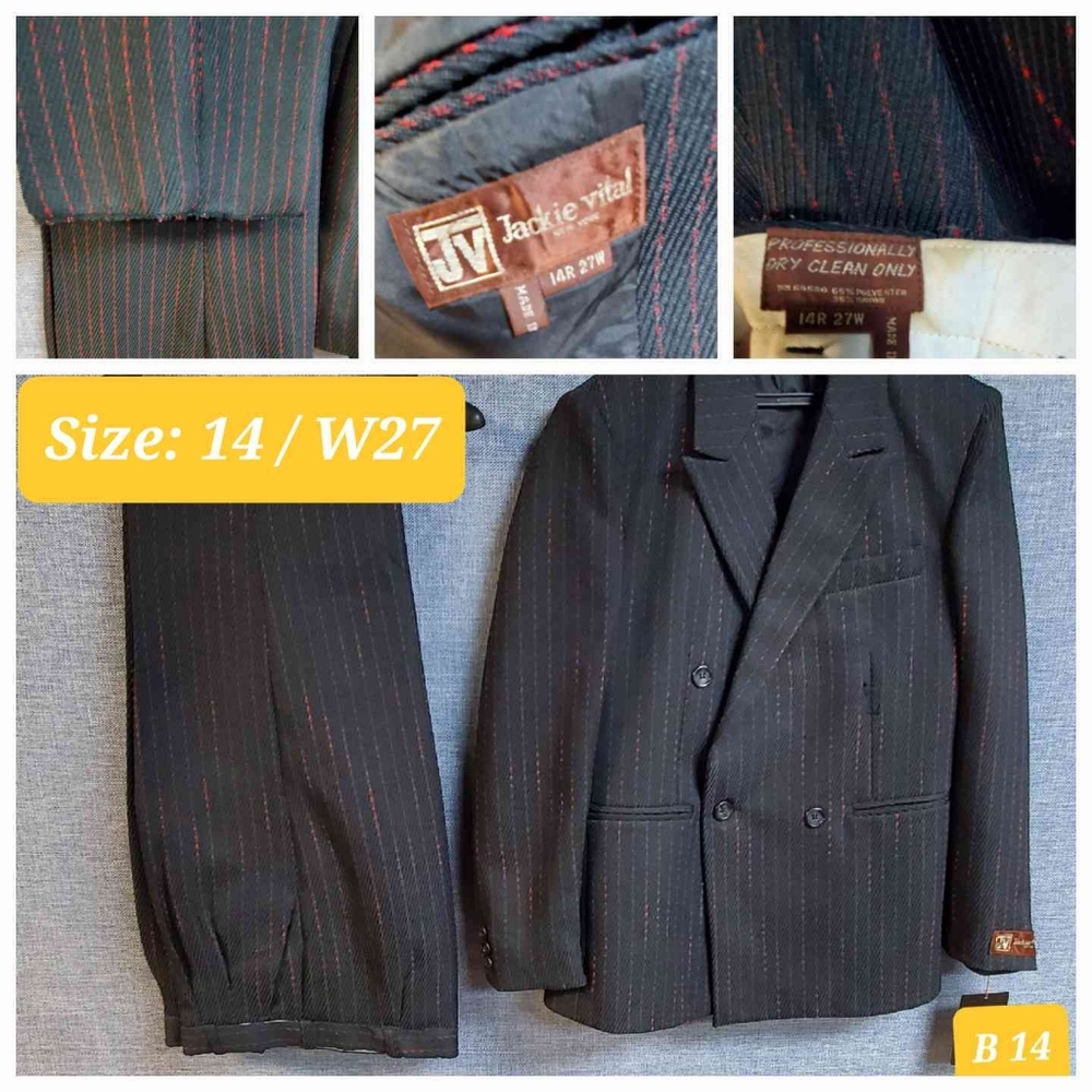 2 Piece Boys Suit | Brand:  J. Vital | Color:  --Black | RRR Apparel